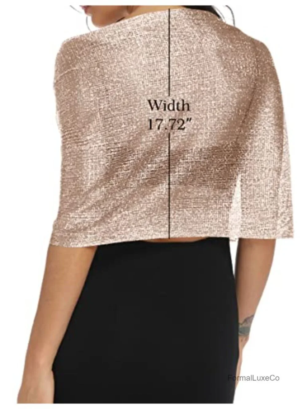 Sparkle Evening Shawl Wrap for Women with Buckle - Wedding Party Formal